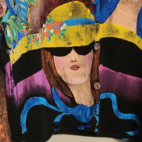 Kolorway USA womens button down sweater - Picture 7 of 15